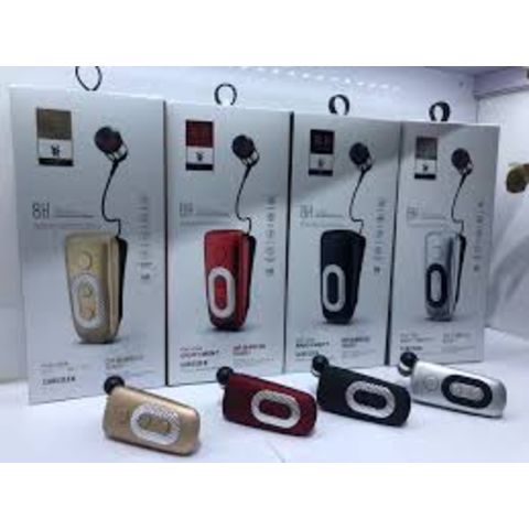 Clip-On Wireless Headset Roll Up M8 Red