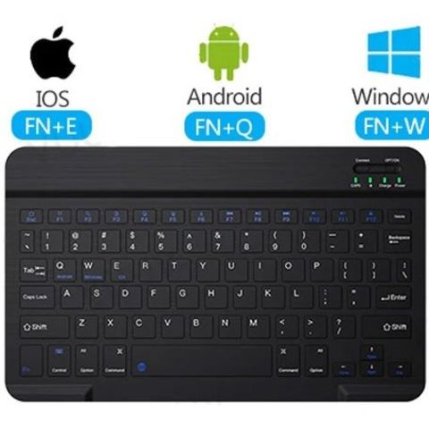 Ultra-Slim Bluetooth Rechargeable Keyboard JEQANG JB-330 Black