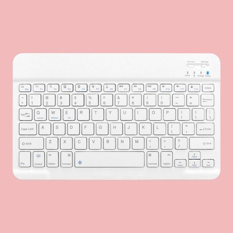 Ultra-Slim Bluetooth Rechargeable Keyboard JEQANG JB-330 White