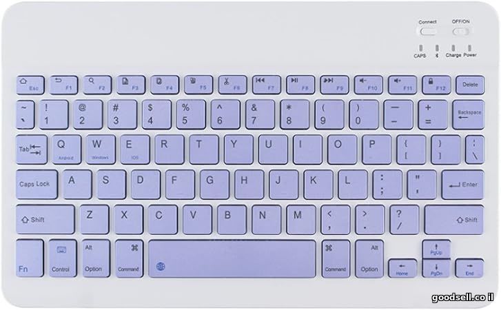 Ultra-Slim Bluetooth Rechargeable Keyboard JEQANG JB-330 Purple