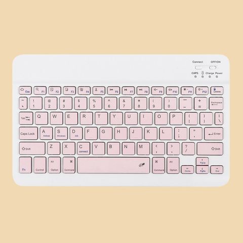 Ultra-Slim Bluetooth Rechargeable Keyboard JEQANG JB-330 Pink