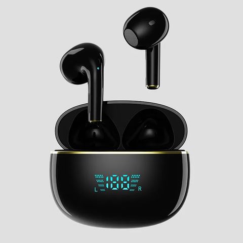 True Wireless Headset Power Display Noise Reduction Earbuds Air 68MAX Black