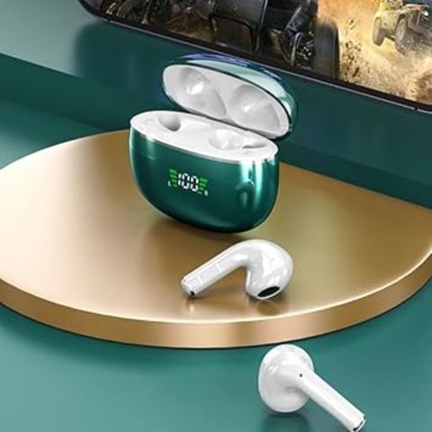 True Wireless Headset Power Display Noise Reduction Earbuds Air 68MAX White