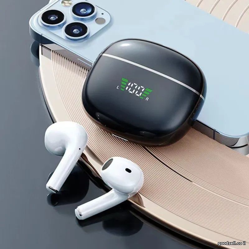 True Wireless Headset Power Display Noise Reduction Earbuds Air 68MAX White