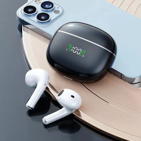 True Wireless Headset Power Display Noise Reduction Earbuds Air 68MAX White