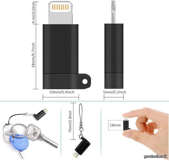 Micro USB to Lightning Adapter Black