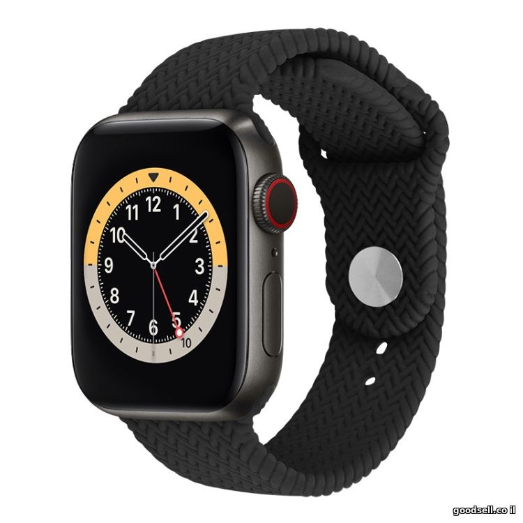 Silicone Braided Straps Compatible with Apple Watch Strap 42/44/45/49mm/L Black
