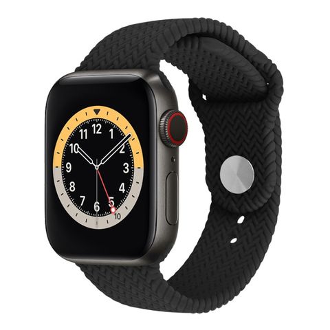 Silicone Braided Straps Compatible with Apple Watch Strap 42/44/45/49mm/L Black