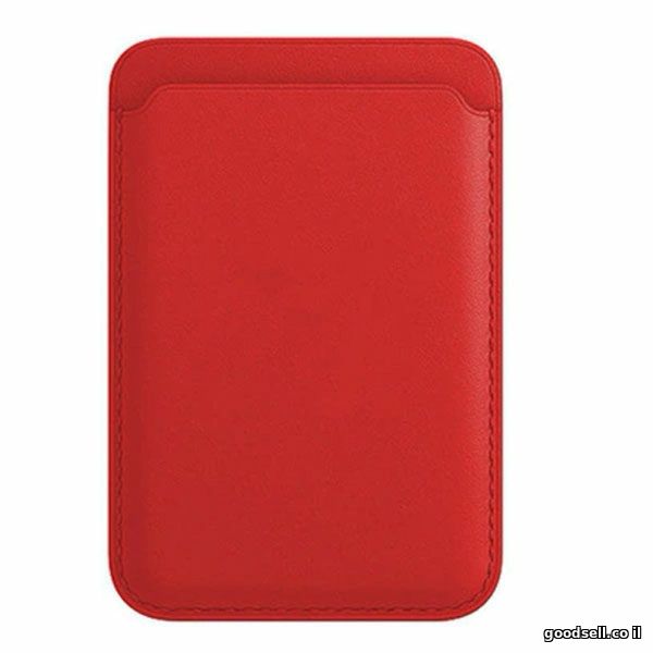 For iPhone Leather Wallet with MagSafe Red