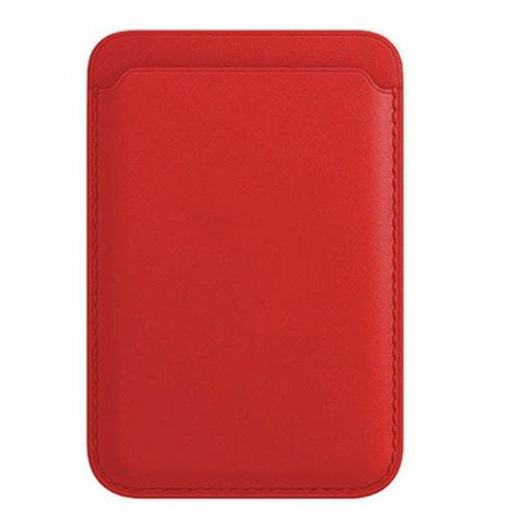 For iPhone Leather Wallet with MagSafe Red