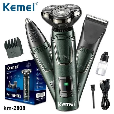 Kemei 3 in 1 Rechargeable Multifunctional Shaver