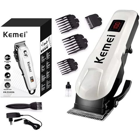 Kemei Professional Electric Hair Clipper Rechargeable Men's Trimmer LCD Haircut
