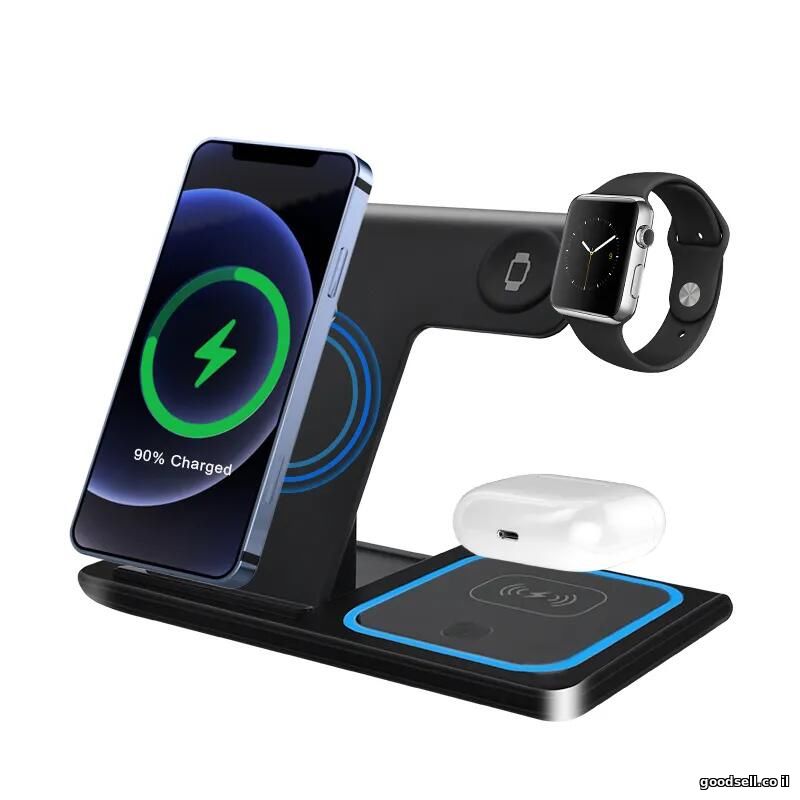 Fast 3 in 1 Wireless Charging Station for iPhone iWatch Airpods Pro 15W