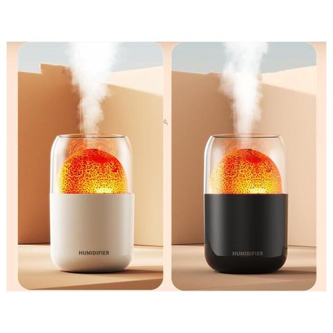 Humidifier Volcano With Flame Light 2 Modes 35ML/H For Home Office