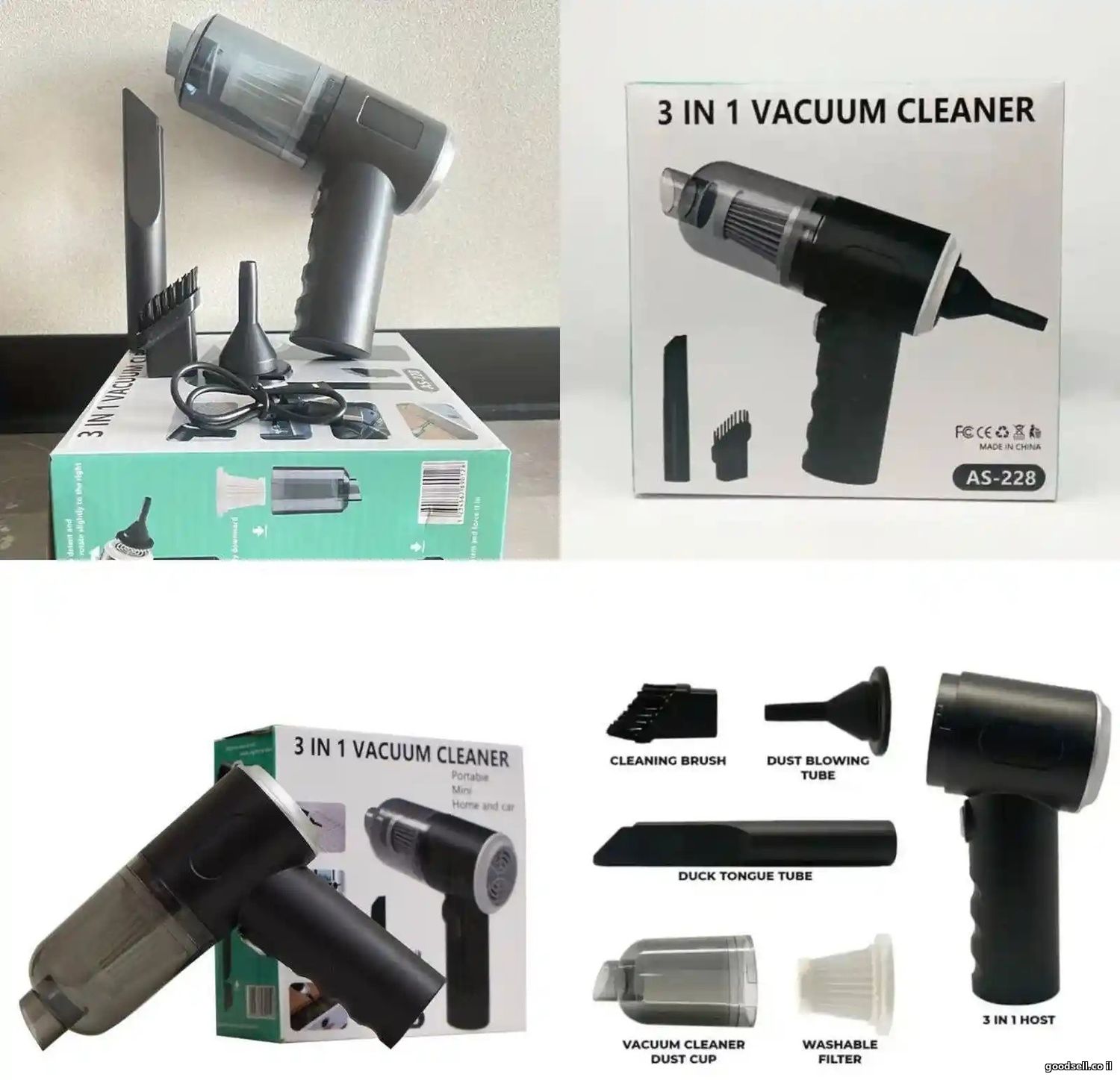 Portable 3 In 1 Vacuum Cleaner for Car