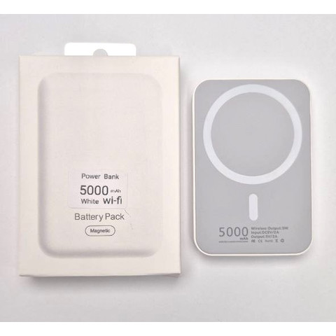 Magnetic Power Bank 5000 mAh White Wi-Fi