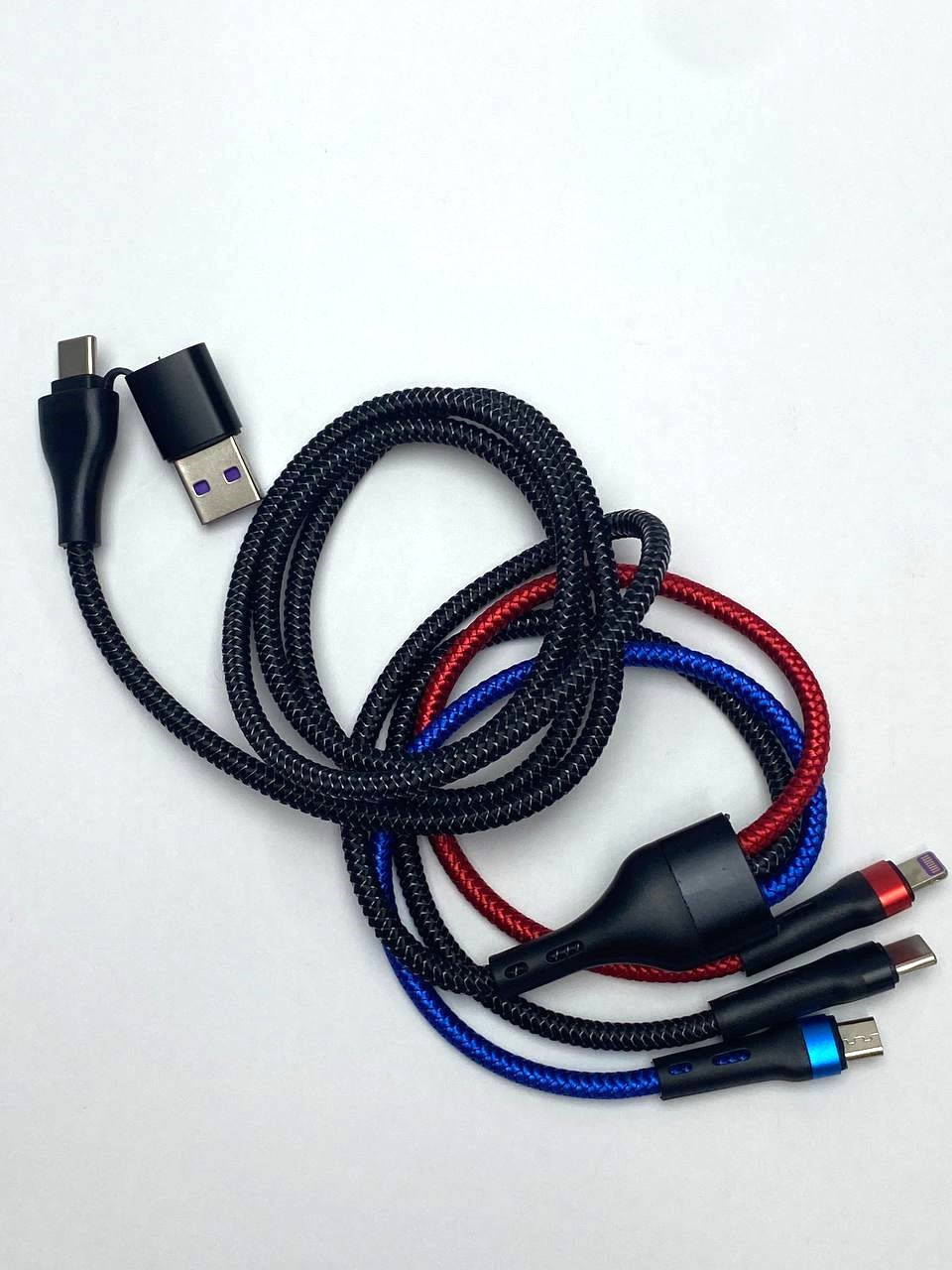 High Speed USB Cable 5 in 1 with Black, Blue and Red Colors