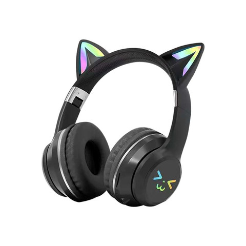 Cute Cat Ears LED Headset JH-BT612 Black