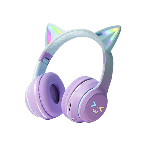 Cute Cat Ears LED eadset JH-BT612 Purple