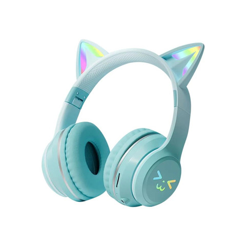 Cute Cat Ears LED Headset JH-BT612 Green
