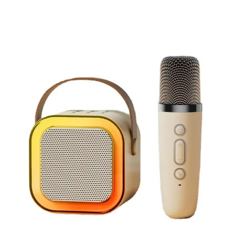 Colorful Karaoke Sound System with 1 Wireless Microphone Beige K12