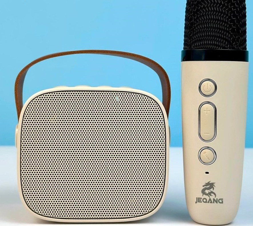 Portable Karaoke Speaker with 1 Microphone JB-725 Beige/White