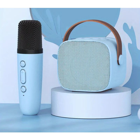 Portable Karaoke Speaker with 1 Microphone JB-725 Blue