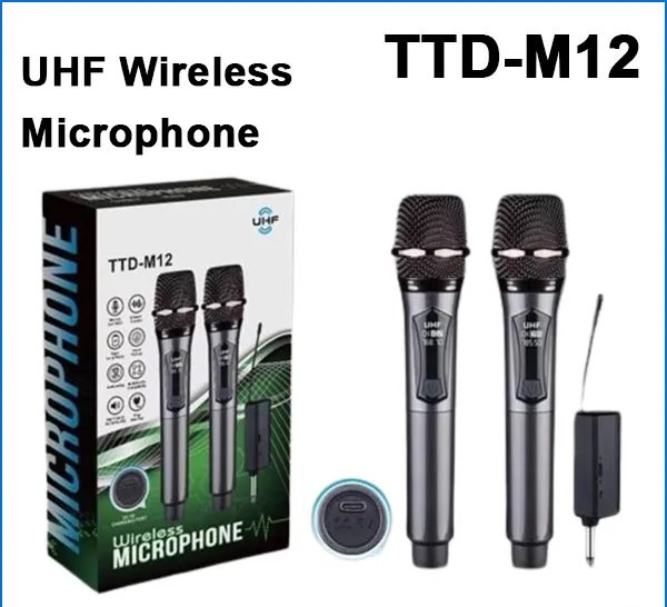 Double Wireless Microphone Grey TTD-M12