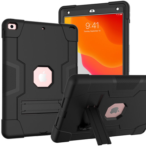 For iPad 10.2 (2021/2020/2019) Shockproof Back Case Black