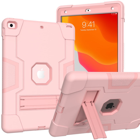 For iPad 10.2 (2021/2020/2019) Shockproof Back Case Rosegold