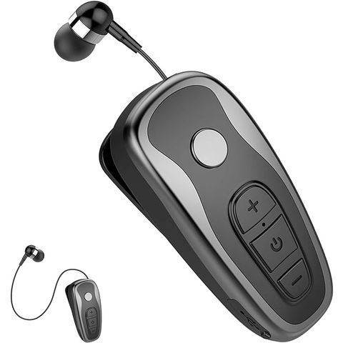 Clip-On Wireless Headset Roll Up K8 Black Grey